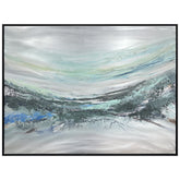 Emerald Tides - Hand Painted Textured Aluminum Wall Art.
